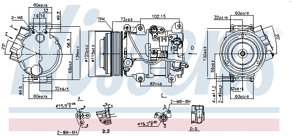 NISSENS 890141 Compressore, Climatizzatore-Compressore, Climatizzatore-Ricambi Euro