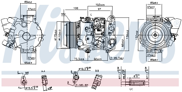 NISSENS 890142 Compressore, Climatizzatore