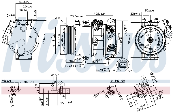 NISSENS 890144 Compressore, Climatizzatore