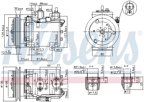 NISSENS 890147 Compressore, Climatizzatore