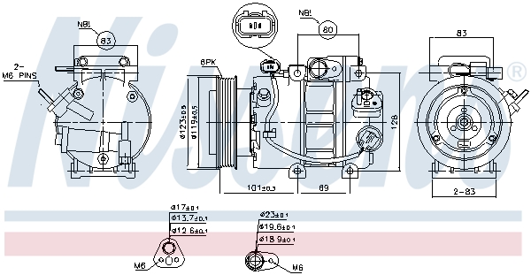 NISSENS 890150 Compressore, Climatizzatore-Compressore, Climatizzatore-Ricambi Euro