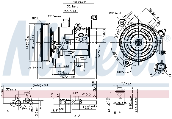 NISSENS 890159 Compressore, Climatizzatore