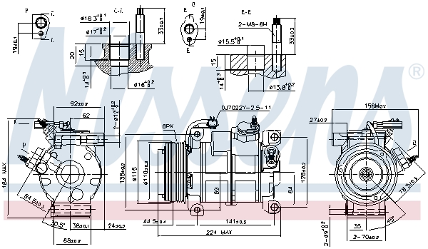 NISSENS 890169 Compressore, Climatizzatore-Compressore, Climatizzatore-Ricambi Euro