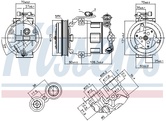 NISSENS 890185 Compressore, Climatizzatore