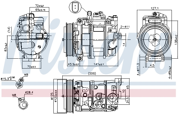 NISSENS 890191 Compressore, Climatizzatore-Compressore, Climatizzatore-Ricambi Euro
