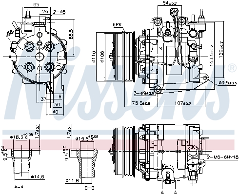NISSENS 890195 Compressore, Climatizzatore-Compressore, Climatizzatore-Ricambi Euro
