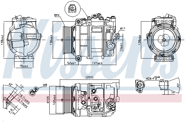 NISSENS 890197 Compressore, Climatizzatore