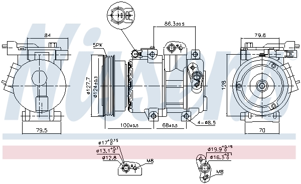 NISSENS 890232 Compressore, Climatizzatore-Compressore, Climatizzatore-Ricambi Euro