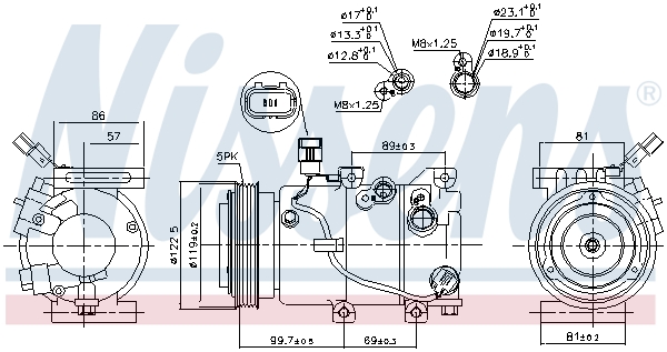 NISSENS 890241 Compressore, Climatizzatore-Compressore, Climatizzatore-Ricambi Euro
