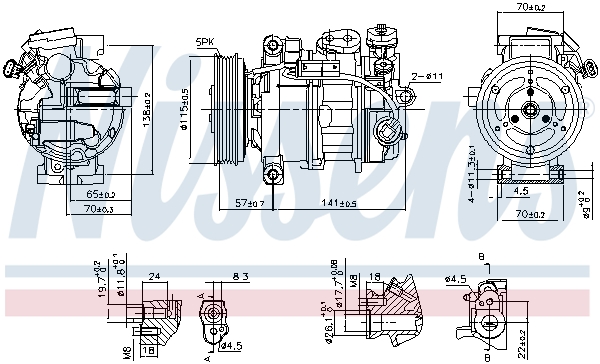 NISSENS 890246 Compressore, Climatizzatore-Compressore, Climatizzatore-Ricambi Euro