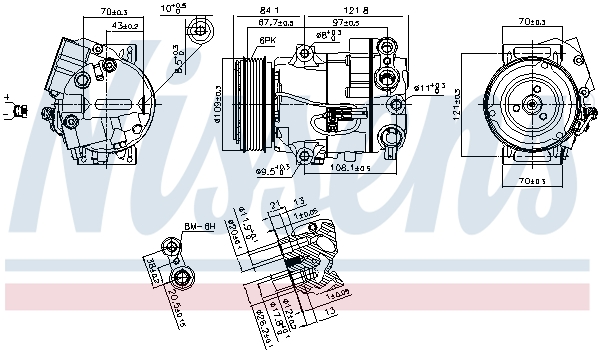 NISSENS 890259 Compressore, Climatizzatore-Compressore, Climatizzatore-Ricambi Euro
