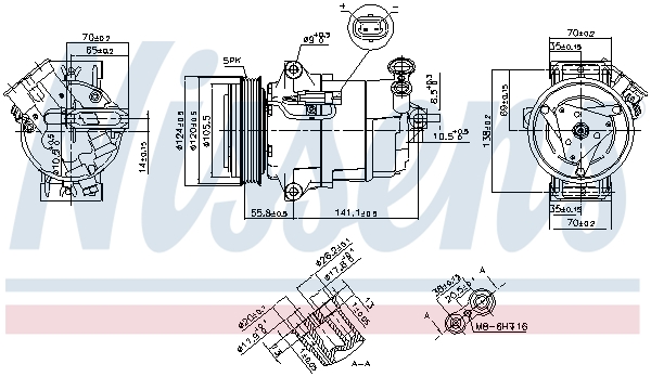 NISSENS 890262 Compressore, Climatizzatore-Compressore, Climatizzatore-Ricambi Euro