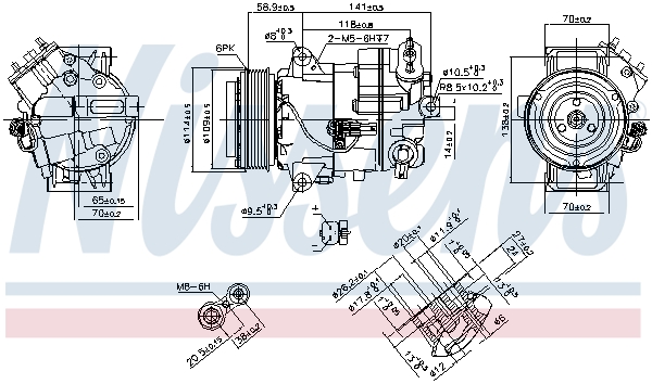 NISSENS 890263 Compressore, Climatizzatore-Compressore, Climatizzatore-Ricambi Euro