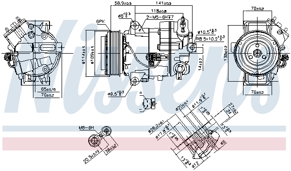 NISSENS 890263 Compressore, Climatizzatore