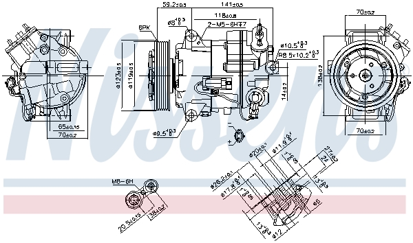 NISSENS 890264 Compressore, Climatizzatore-Compressore, Climatizzatore-Ricambi Euro