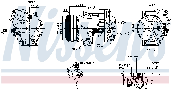 NISSENS 890266 Compressore, Climatizzatore-Compressore, Climatizzatore-Ricambi Euro