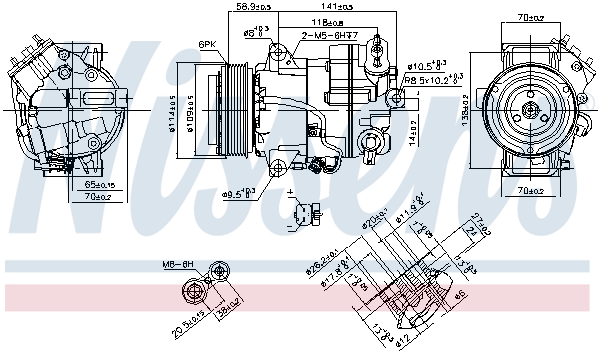 NISSENS 890267 Compressore, Climatizzatore