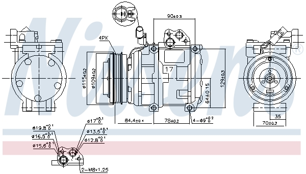 NISSENS 890282 Compressore, Climatizzatore-Compressore, Climatizzatore-Ricambi Euro