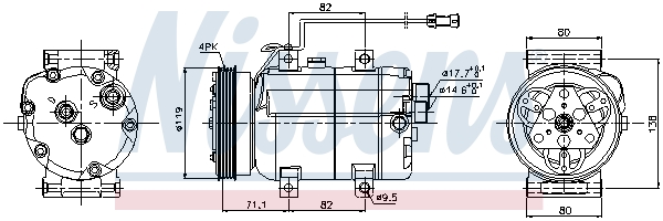 NISSENS 89029 Compressore, Climatizzatore-Compressore, Climatizzatore-Ricambi Euro