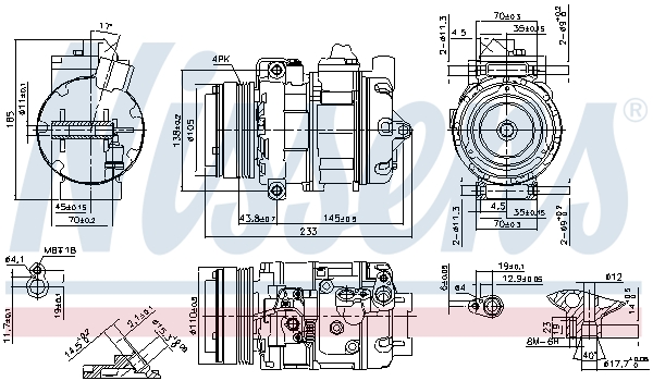 NISSENS 890292 Compressore, Climatizzatore-Compressore, Climatizzatore-Ricambi Euro