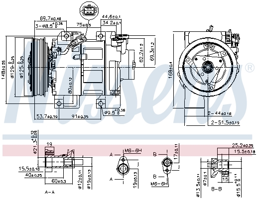 NISSENS 890293 Compressore, Climatizzatore-Compressore, Climatizzatore-Ricambi Euro