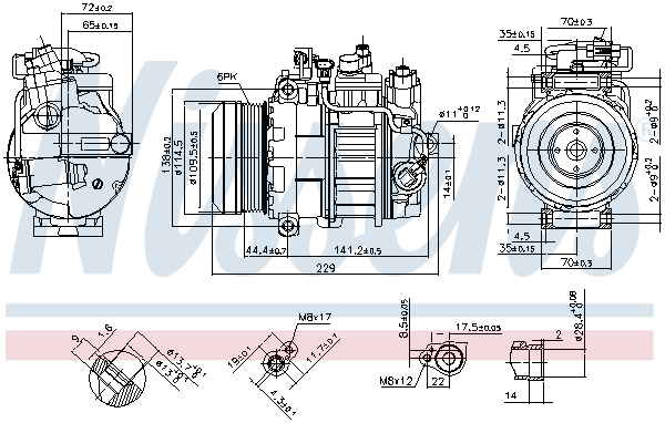 NISSENS 890296 Compressore, Climatizzatore-Compressore, Climatizzatore-Ricambi Euro