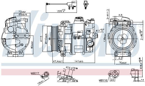 NISSENS 890306 Compressore, Climatizzatore-Compressore, Climatizzatore-Ricambi Euro