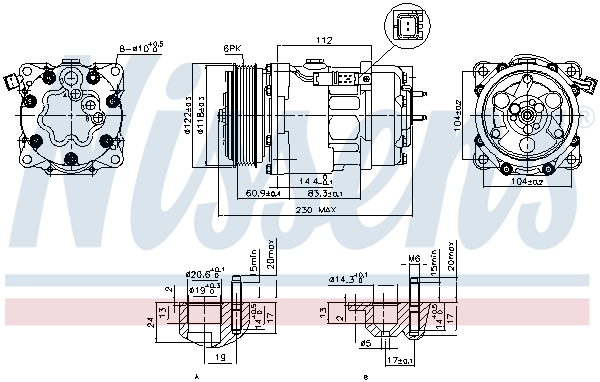 NISSENS 89032 Compressore, Climatizzatore