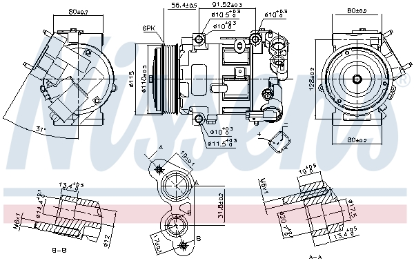 NISSENS 890324 Compressore, Climatizzatore-Compressore, Climatizzatore-Ricambi Euro