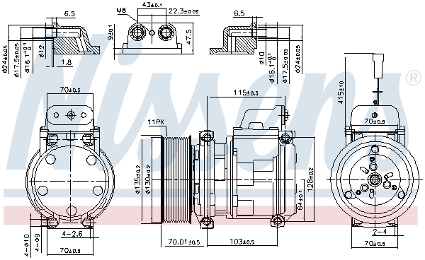 NISSENS 890331 Compressore, Climatizzatore