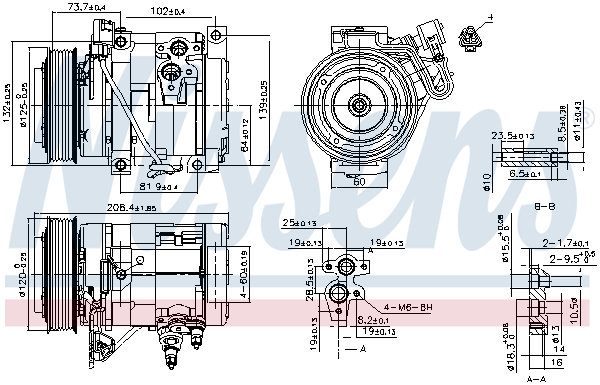 NISSENS 890332 Compressore, Climatizzatore-Compressore, Climatizzatore-Ricambi Euro