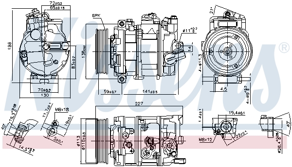 NISSENS 890337 Compressore, Climatizzatore-Compressore, Climatizzatore-Ricambi Euro