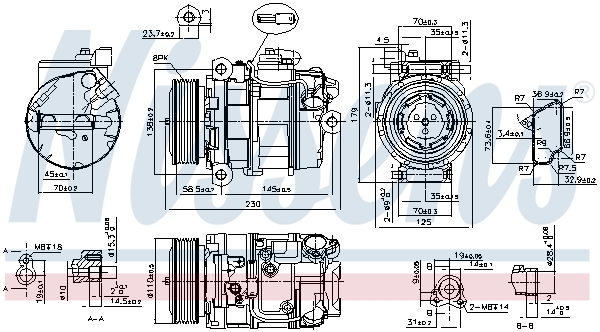 NISSENS 890358 Compressore, Climatizzatore-Compressore, Climatizzatore-Ricambi Euro