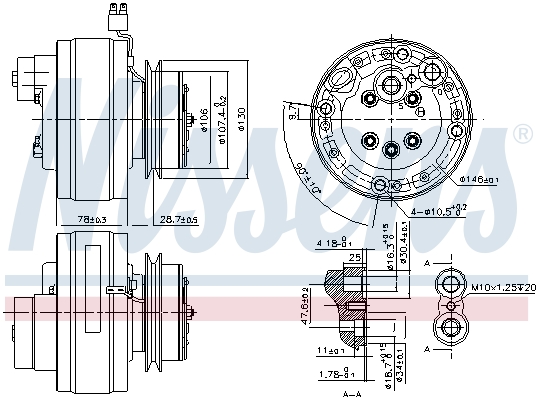 NISSENS 890368 Compressore, Climatizzatore-Compressore, Climatizzatore-Ricambi Euro