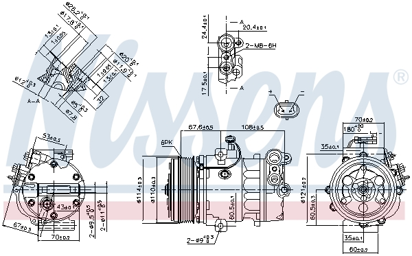 NISSENS 890388 Compressore, Climatizzatore