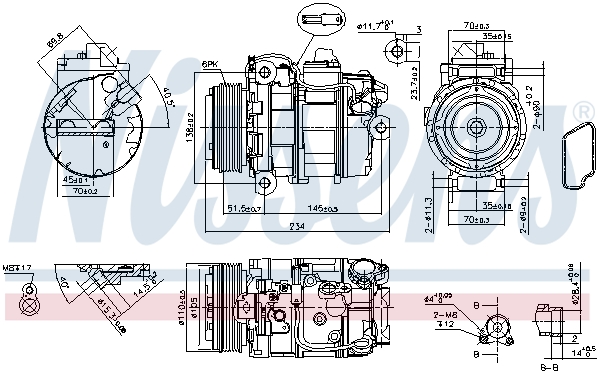 NISSENS 890390 Compressore, Climatizzatore