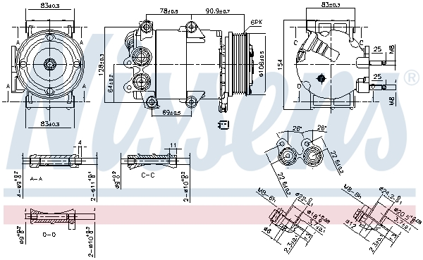 NISSENS 890392 Compressore, Climatizzatore