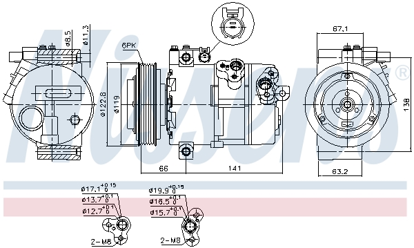 NISSENS 890394 Compressore, Climatizzatore-Compressore, Climatizzatore-Ricambi Euro