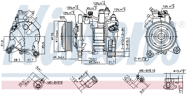NISSENS 890397 Compressore, Climatizzatore-Compressore, Climatizzatore-Ricambi Euro