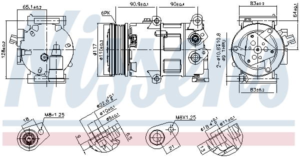 NISSENS 890418 Compressore, Climatizzatore