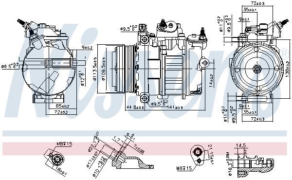 NISSENS 890419 Compressore, Climatizzatore-Compressore, Climatizzatore-Ricambi Euro