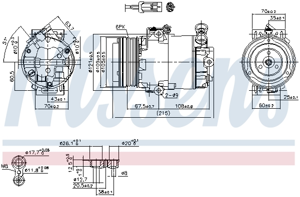NISSENS 89042 Compressore, Climatizzatore-Compressore, Climatizzatore-Ricambi Euro