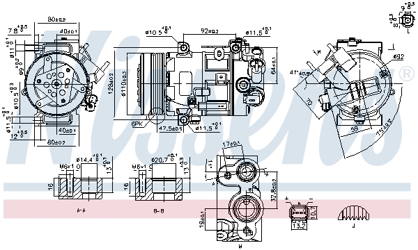 NISSENS 890420 Compressore, Climatizzatore-Compressore, Climatizzatore-Ricambi Euro