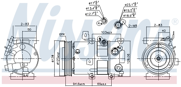 NISSENS 890430 Compressore, Climatizzatore-Compressore, Climatizzatore-Ricambi Euro