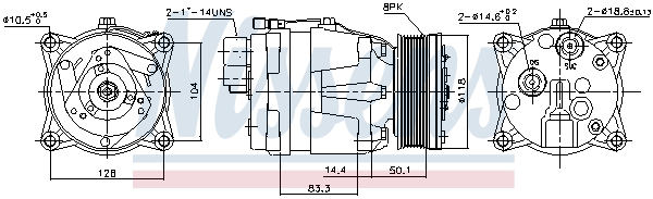 NISSENS 89048 Compressore, Climatizzatore-Compressore, Climatizzatore-Ricambi Euro