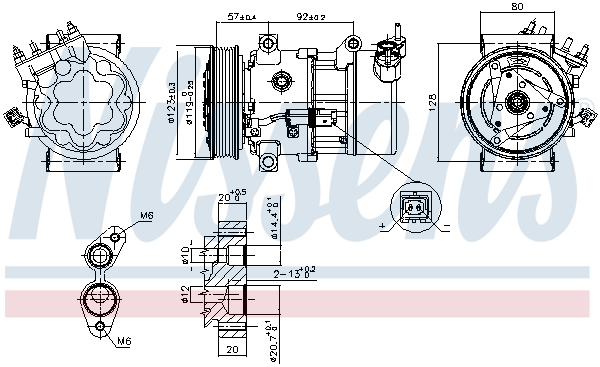 NISSENS 89053 Compressore, Climatizzatore-Compressore, Climatizzatore-Ricambi Euro