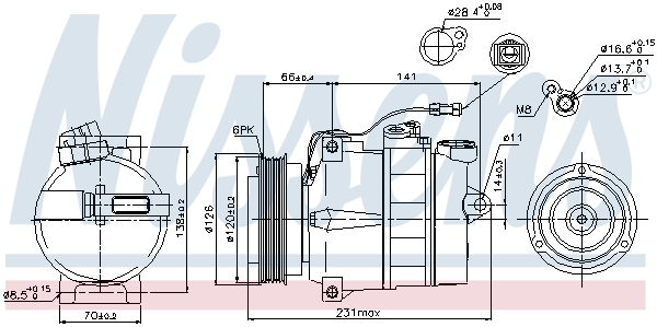 NISSENS 89054 Compressore, Climatizzatore-Compressore, Climatizzatore-Ricambi Euro