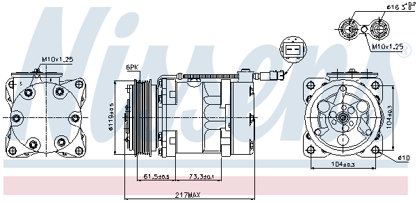 NISSENS 89056 Compressore, Climatizzatore-Compressore, Climatizzatore-Ricambi Euro