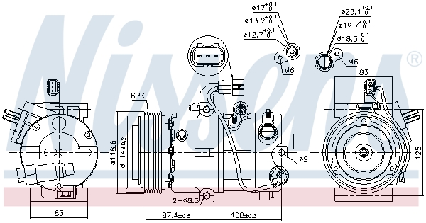 NISSENS 890575 Compressore, Climatizzatore-Compressore, Climatizzatore-Ricambi Euro