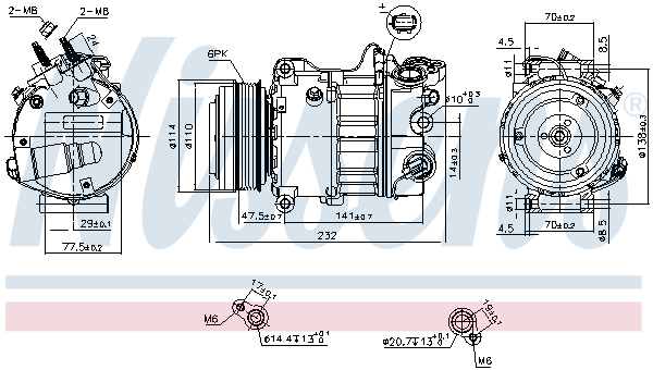 NISSENS 890585 Compressore, Climatizzatore-Compressore, Climatizzatore-Ricambi Euro